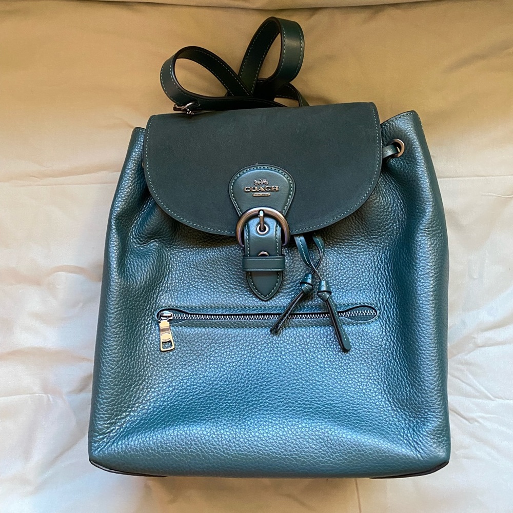 COACH Womens Kleo Backpack (QB/Forest) NWT